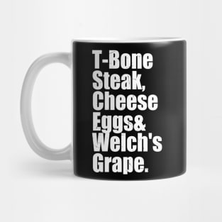 Guest Check - T-Bone Steak, Cheese Eggs, Welch's Grape Mug